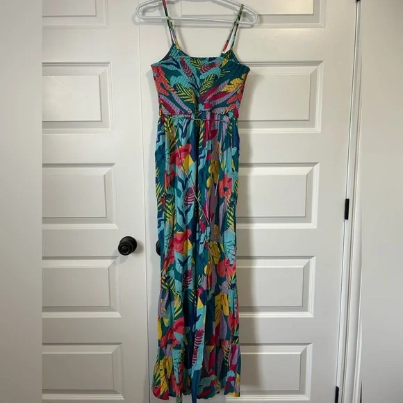 Buffalo David Bitton Multicolor Tropical Wide Leg Vacation Jumpsuit - Picture 7 of 10